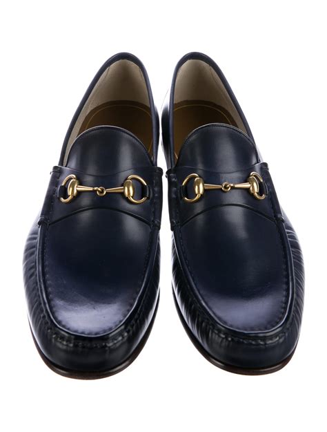 gucci horsebit men 1953 con borchie blu|GUCCI Horsebit 1953 Leather Loafers for Men .